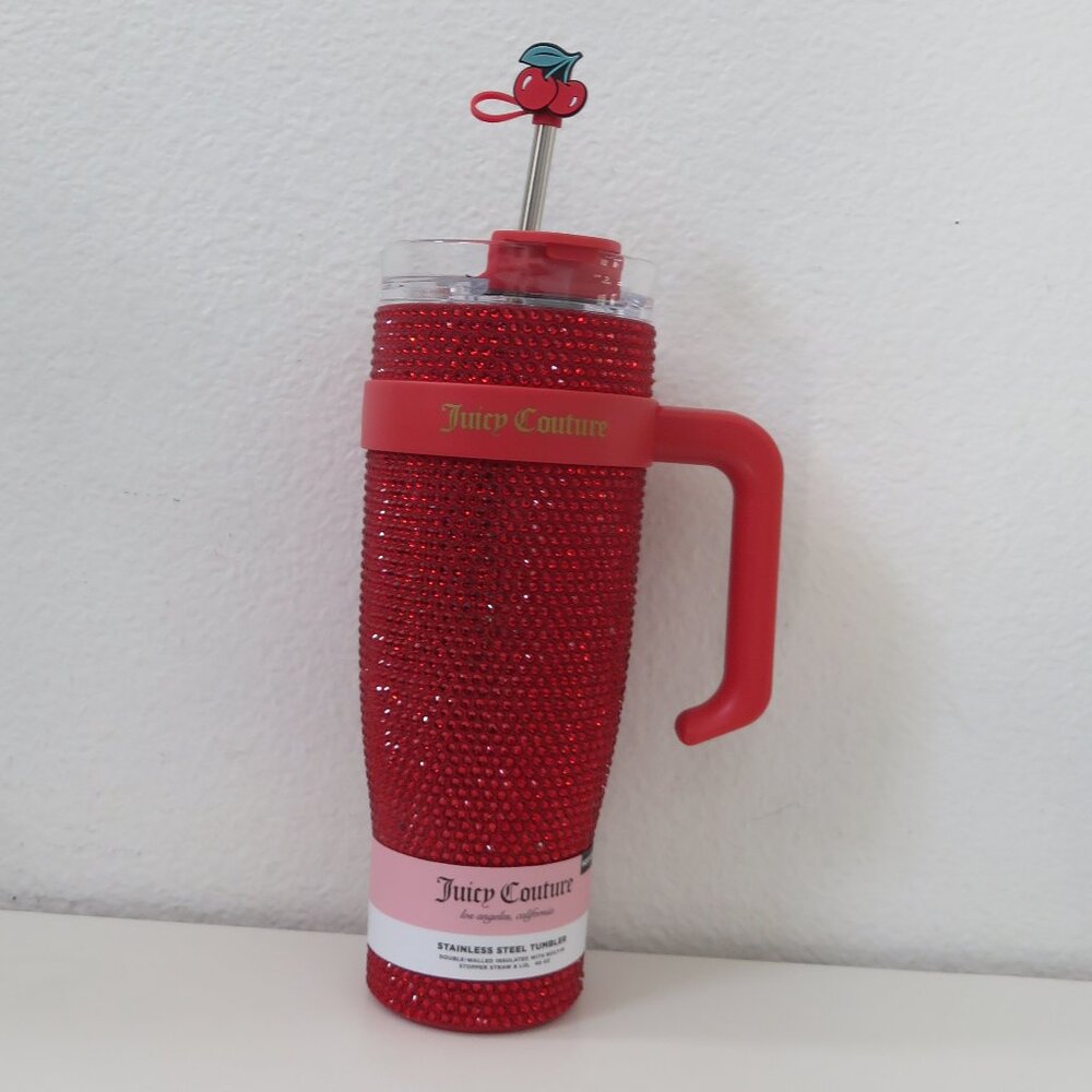 Juicy Couture Bling Rhinestone 40oz Stainless Steel Tumbler